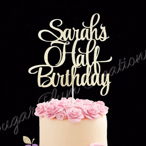 Half Cake Topper 1 2 Birthday Cake Topper 6 Month Birthday Etsy Half Cake Topper 1 2 Birthday Cake Topper 6 Month Birthday Etsy