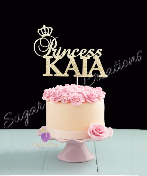 Princess Birthday Topper Gold Princess Cake Topper First Etsy - pink gold princess roblox cake for girls