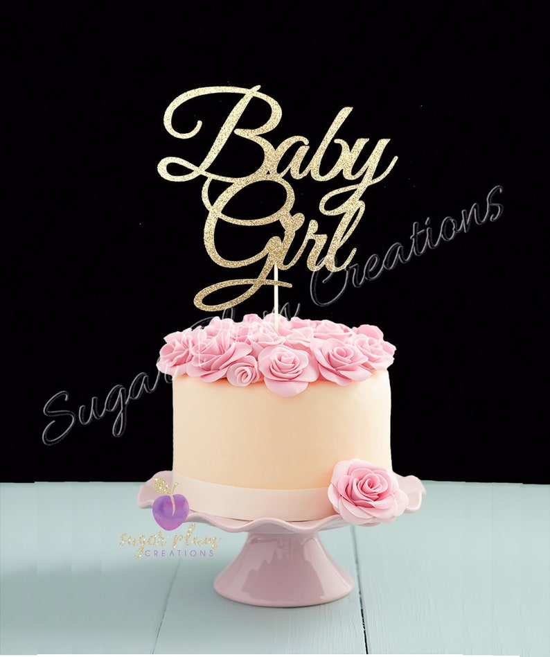 Baby Girl Cake Topper Baby Sprinkle Cake Topper Baby Shower Etsy