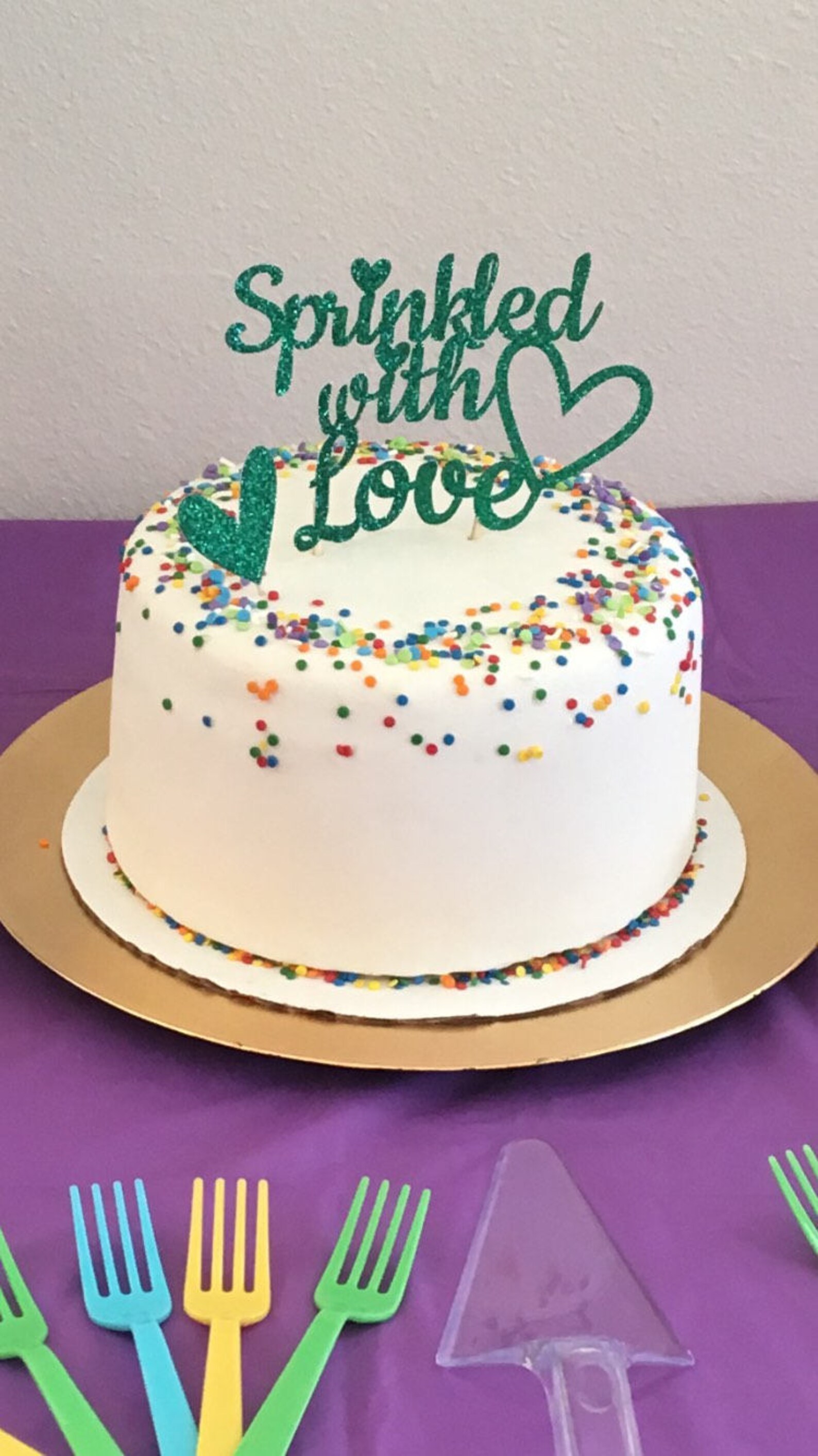 Sprinkled With Love Cake Topper Baby Sprinkle Cake Topper Etsy