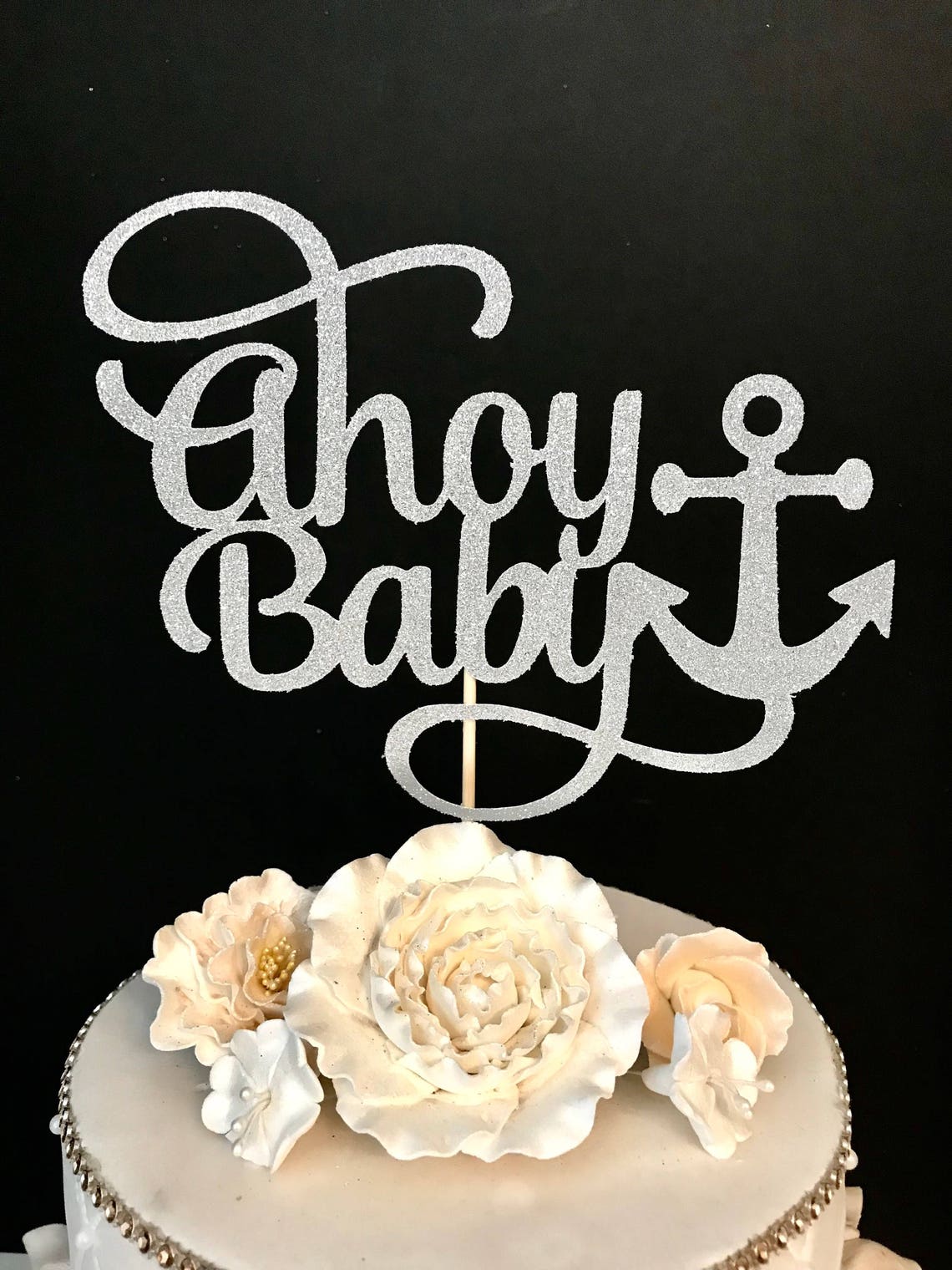 Ahoy Baby Cake Topper Baby Boy Cake Topper Baby Boy Shower Etsy