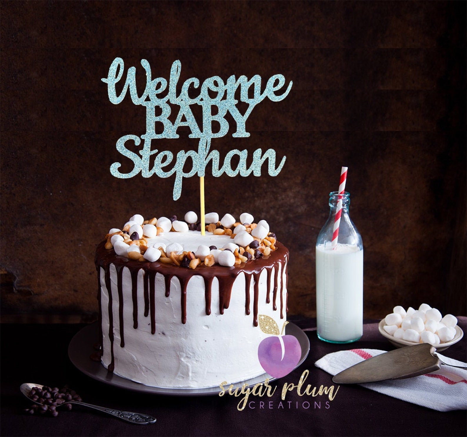 Any Name Personalized Baby Cake Topper Personalized Etsy