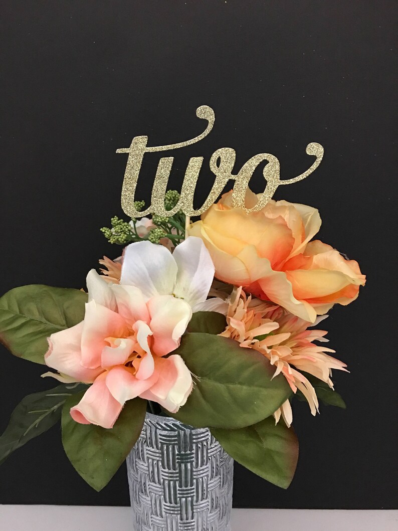 Table Number Centerpieces Number Centerpieces Gold Glitter Etsy