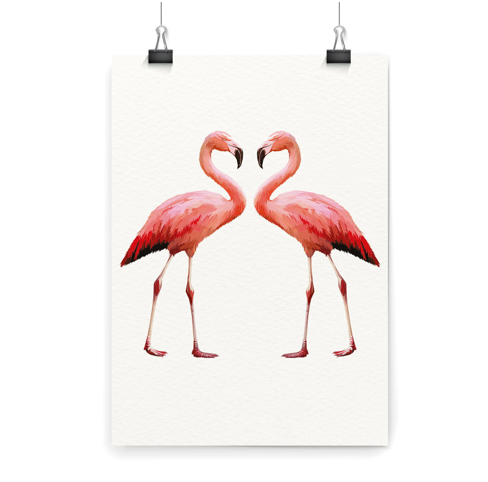 Flamingo 2 Wall Art Print Flamingo Print Flamingo Etsy