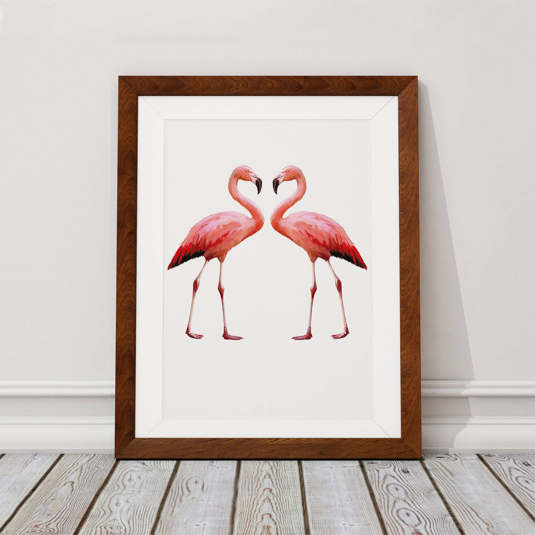 Flamingo 2 Wall Art Print Flamingo Print Flamingo Etsy