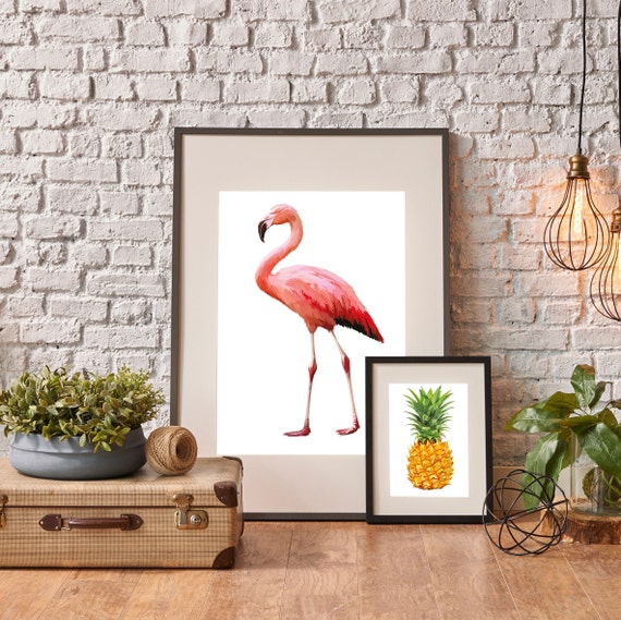 Flamingo Wall Art Print Flamingo Print Flamingo Wall Art Etsy