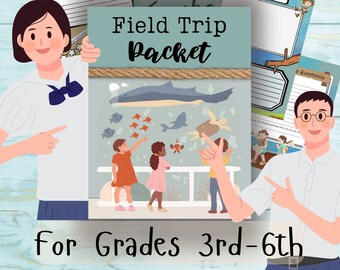 Homeschool Field Trip Worksheet Packet for Grades 3-6 - Educational Resource | Charlotte Mason Homeschooling Busy Binder Learning Activity