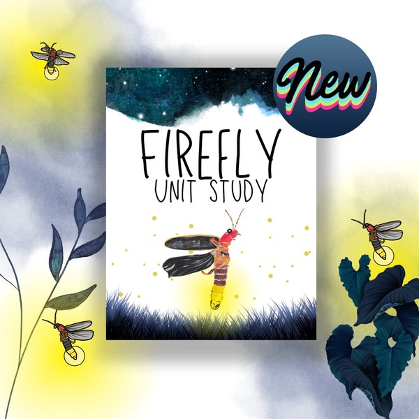 Étude d’unité Firefly, Carnet de nature, Imprimable sur les insectes, Étude d’unité d’école à la maison, Feuille de travail sur les insectes, Étude de la nature, Plan de cours, Charlotte Mason