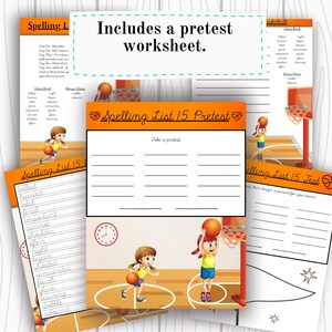 Third Grade Homeschool Spelling Printable Worksheets for Kids Busy Book Homeschooling Quiet Book Charlotte Mason Creative Writing Prompts image 4