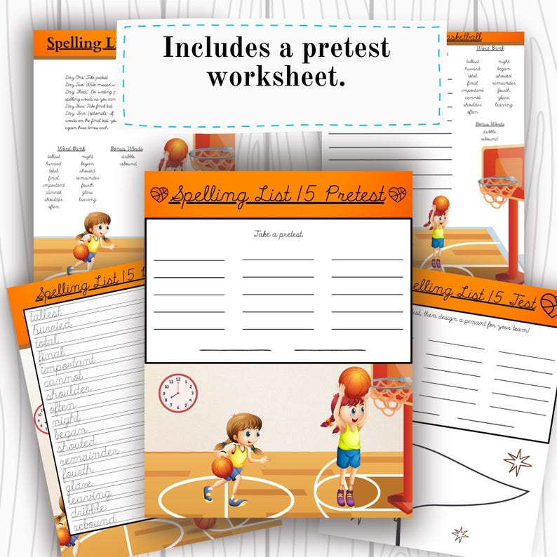 Third Grade Homeschool Spelling Printable Worksheets for Kids Busy Book Homeschooling Quiet Book Charlotte Mason Creative Writing Prompts image 4