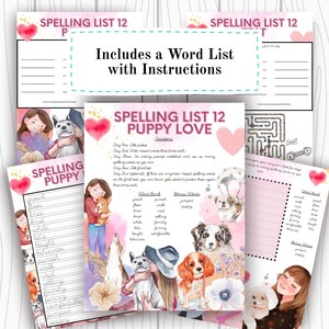 Third Grade Homeschool Spelling Printable Worksheets for Kids Busy Book Homeschooling Quiet Book Charlotte Mason Creative Writing Prompts image 2