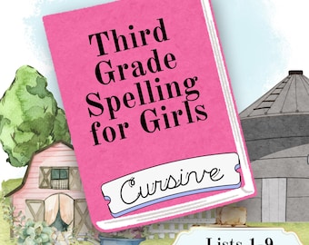 Third Grade Spelling Worksheets, Cursive Handwriting, 3rd Grade Homeschool Printables, Quiet Book, Busy Book, Charlotte Mason Homeschooling