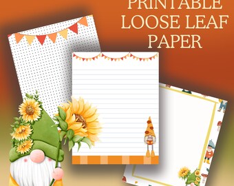Sunflower Journal, Letter Writing Paper, To Do List Notepad, Letter Writing Pad, Lined Letter Writing Paper, Bullet Journal Printables