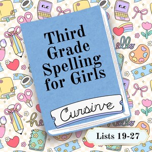Hojas de trabajo de ortografía de tercer grado para niños que educan en casa, sugerencias de escritura creativa, recursos para maestros de educación en casa, libro de actividades imprimible, libro de actividades para niños.