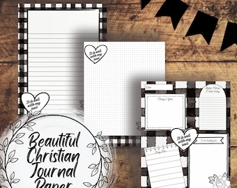 Tartan Digital Paper | Buffalo Plaid | Digital Paper Pack | Dot Grid Journal | Lined Writing Paper | Cute Memo Pad | Loose Leaf Paper