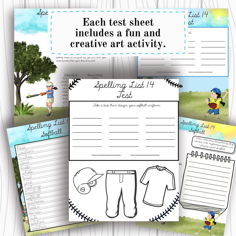 Third Grade Homeschool Spelling Printable Worksheets for Kids Busy Book Homeschooling Quiet Book Charlotte Mason Creative Writing Prompts image 3