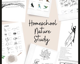 Natuurstudiedagboek voor thuisonderwijs.  Charlotte Mason, speurtocht, rustig boek, vogels kijken, afleren, thuisonderwijs afdrukbaar werkboek