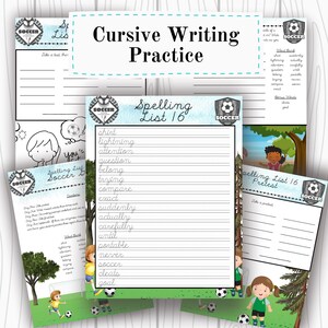 Third Grade Homeschool Spelling Printable Worksheets for Kids Busy Book Homeschooling Quiet Book Charlotte Mason Creative Writing Prompts image 6