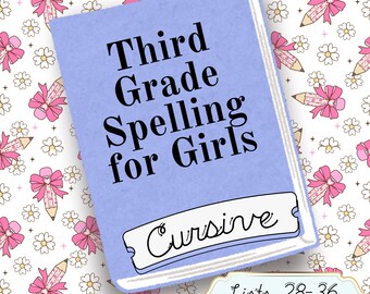 Third Grade Spelling Printable Worksheets for Kids Busy Book Homeschooling Quiet Book Creative Writing Prompts Cursive Handwriting Practice