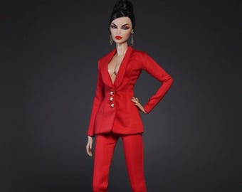 Red Suit for Fashion Royalty Doll  (fr6.0, nuface3.0)