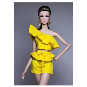 Shirt + Shorts For Fashion Royalty Doll(fr2, fr6.0, nuface3.0)