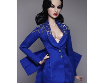 Blue Dress for Fashion Royalty Doll (fr2,fr6.0,fr2013,nuface3.0)
