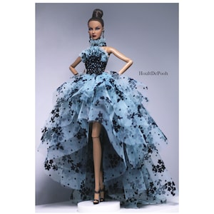Dress + Choker for Fashion Royalty Doll (fr6.0, nuface 3.0 or similar size doll)