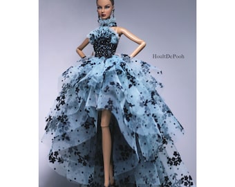 Dress + Choker for Fashion Royalty Doll (fr6.0, nuface 3.0 or similar size doll)