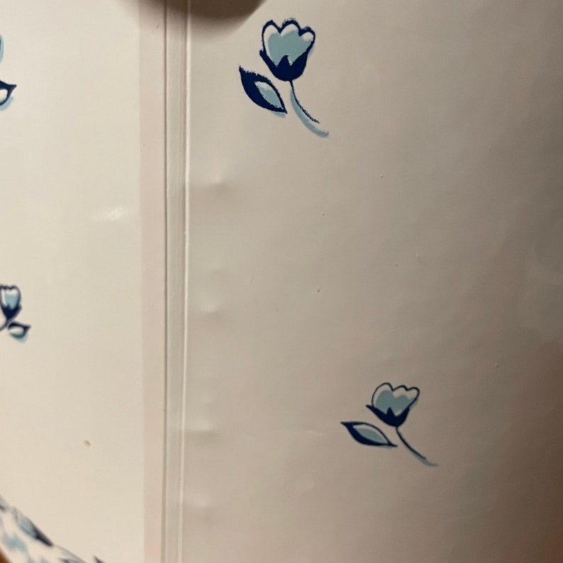 Vintage Phoenix Ice Bucket Tumbler Set Blue White Floral Etsy