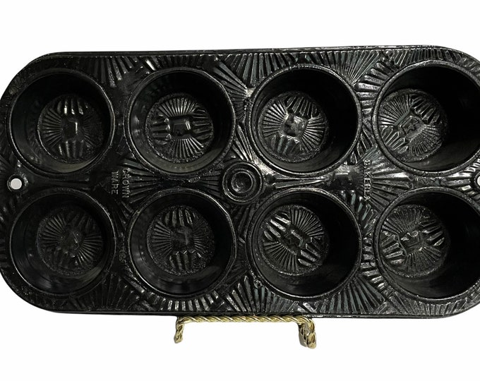 Vintage Bakerex Crown Ware 8 Muffin or Cupcake Pan Rustic Etsy