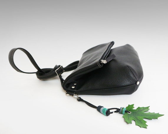 black fold over purse