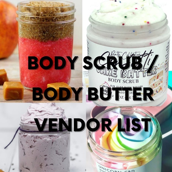 Body Scrub Body Butter Wholesale vendor list 54 body scrub Etsy