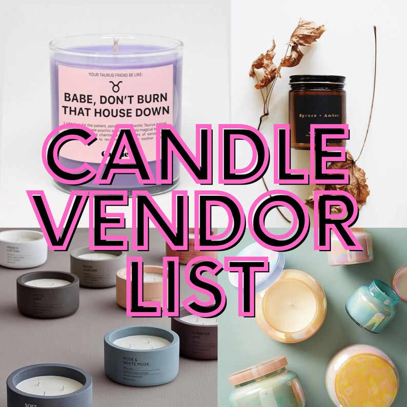 Candle Vendor List 45 Wholesale Candle Vendor Vendor List Etsy