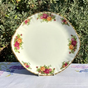 Royal Albert Old Country Roses Cake Plate, Tea Party, High Tea, Birthday Gift, Made in England, Afternoon Tea, Gift for Her,Mothers Day Gift