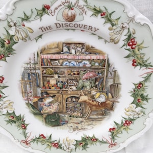 Rare Brambly Hedge The Discovery 8” Plate by Royal Doulton, Designed by Jill Barklem, Collectable Plate in Fine English China, Gift for Her