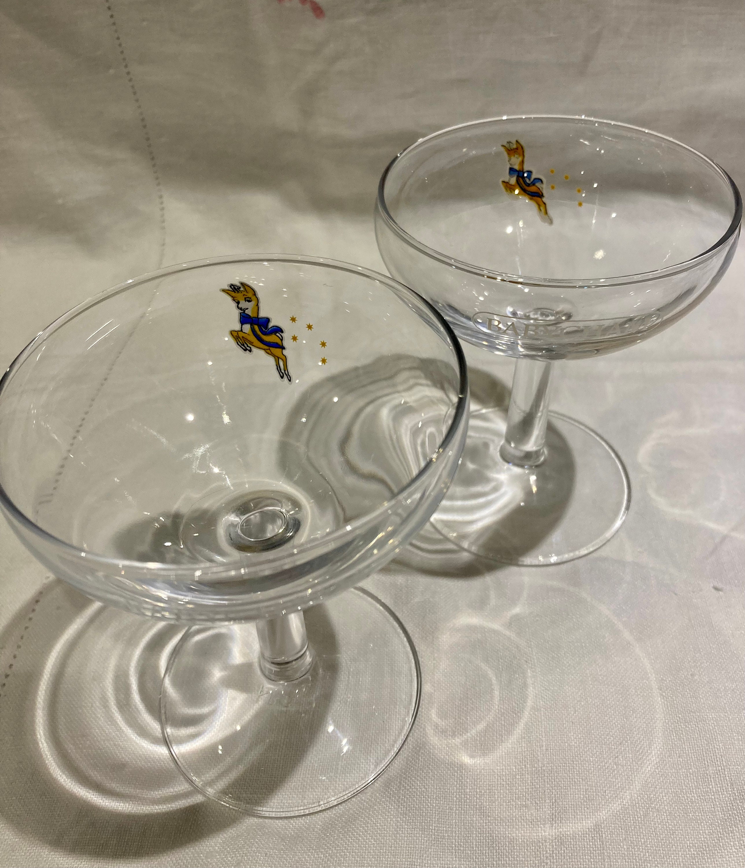 Vintage Set of 2 1980s Babycham Glasses by ARC Vintage Etsy UK