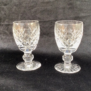 Waterford Boyhe Set of 2 Fine Crystal Port Glasses, Housewarming Gift, Waterford Crystal, Wedding gift, Valentines Day Gift