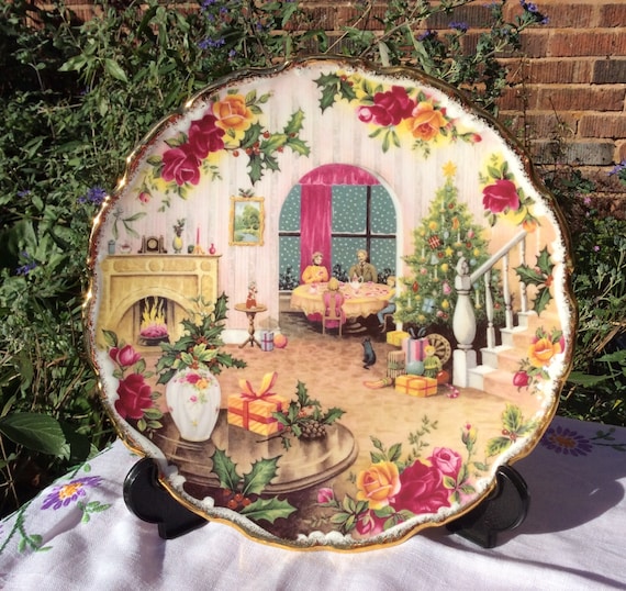 ロイヤルアルバート 1988年 クリスマスプレート：オールドカントリー