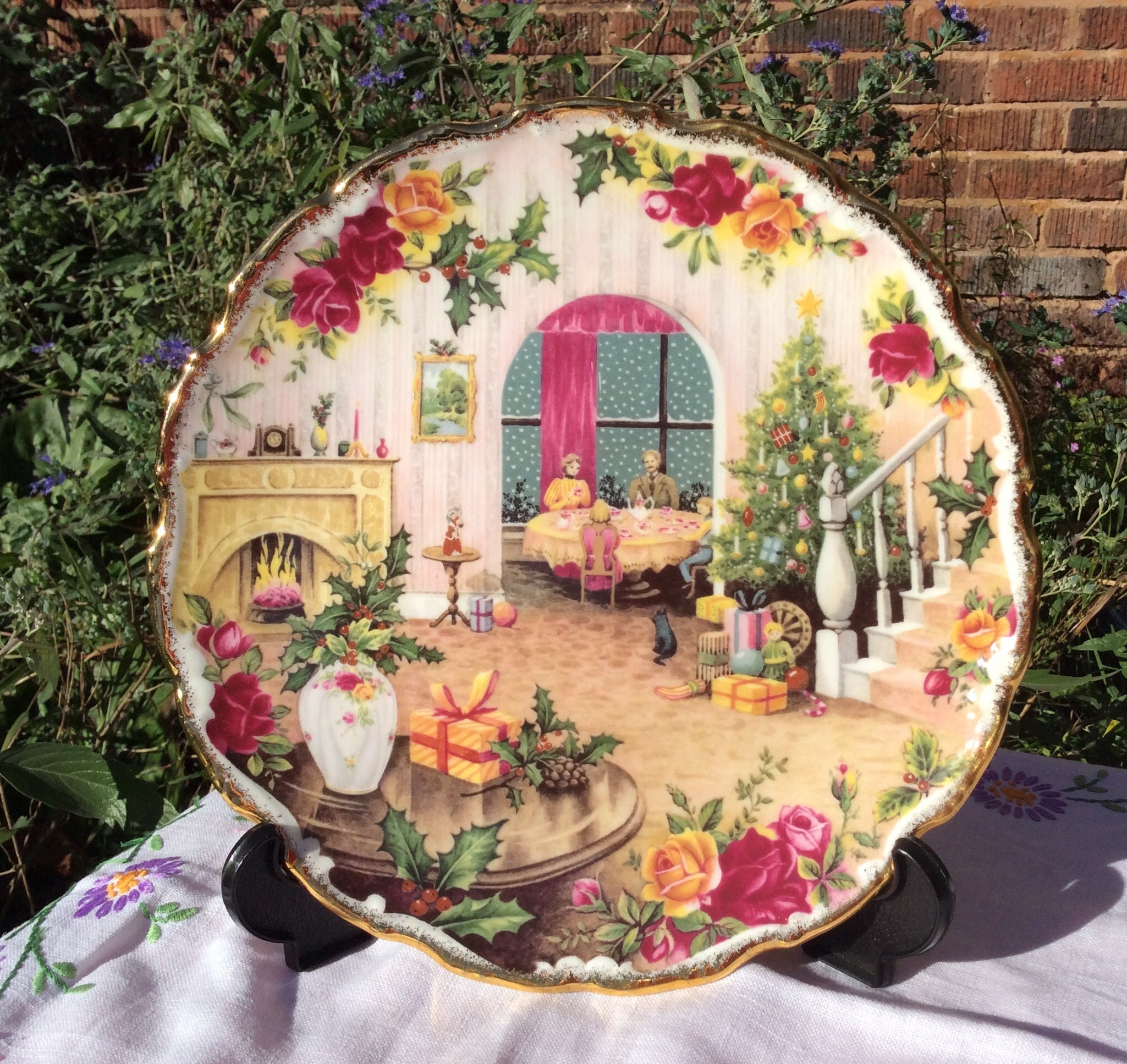 ロイヤルアルバート 1988年 クリスマスプレート：オールドカントリー