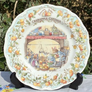 Rare 1984 Royal Doulton Brambly Hedge Crabapple Cottage 8” Plate, Collectable Plate, English China, Jill Barklem, Birthday Gift,Gift for Her