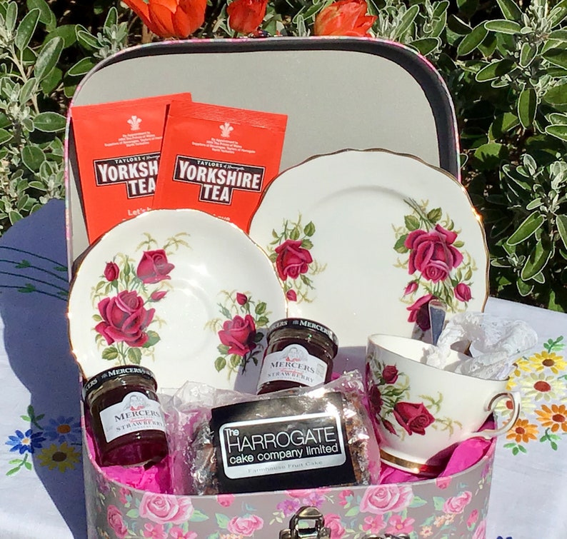 Afternoon Tea Hamper vintage teacup Yorkshire Tea fruit Etsy