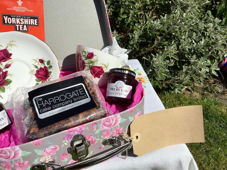 British Afternoon Tea Hamper Yorkshire Hamper vintage teacup Etsy