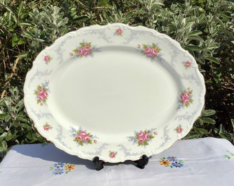 Royal Albert Tranquility Large Oval Platter (13”), Fine English China in Excellent Condition, Gift for Her, Special Tablescape, Special Gift