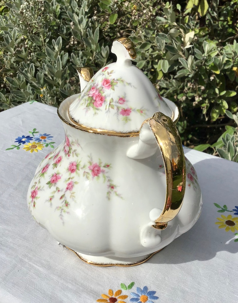 Paragon Victoriana Rose Large Teapot English Bone China Etsy