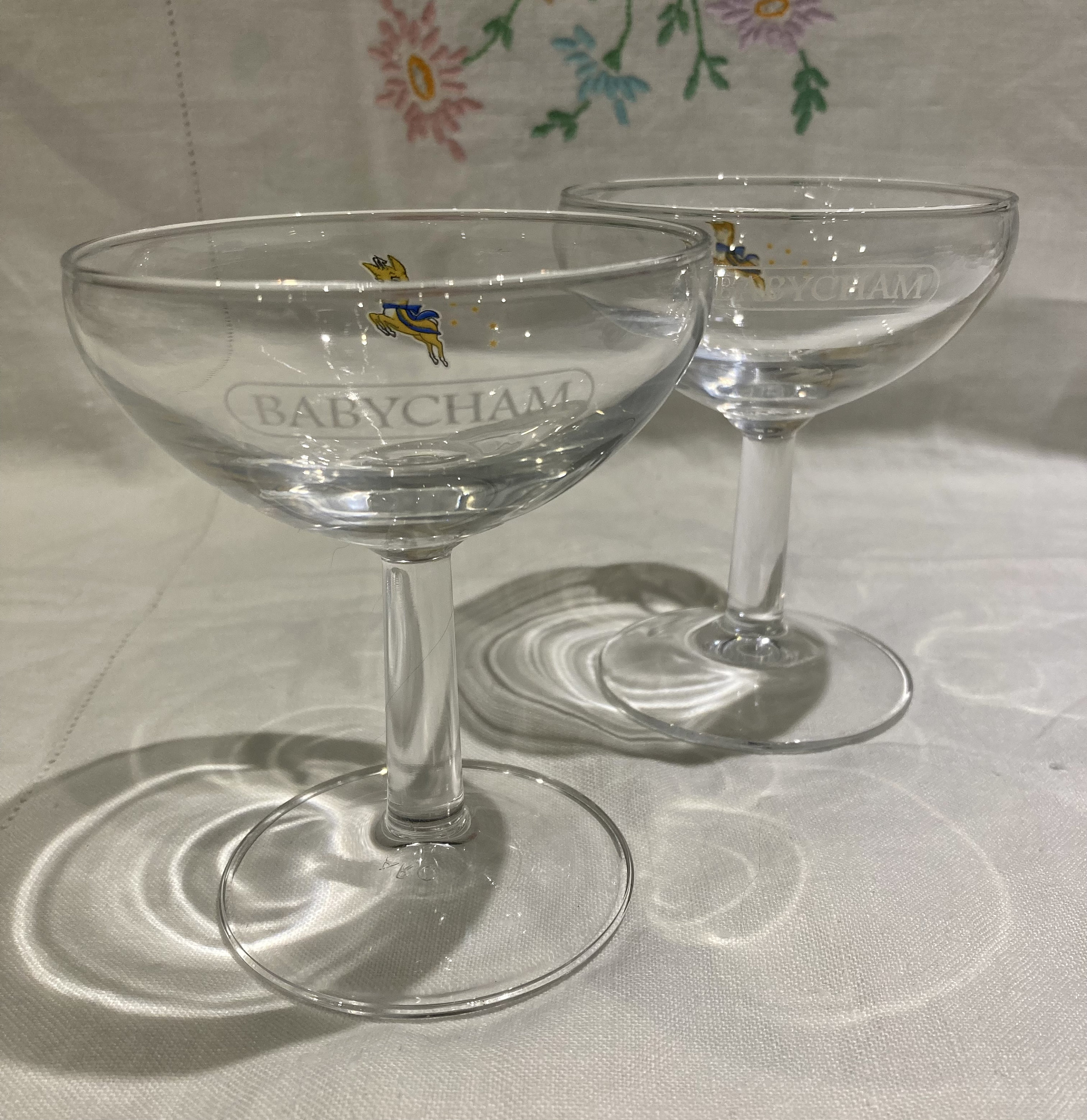 Vintage Set of 2 1980s Babycham Glasses by ARC Vintage Etsy UK