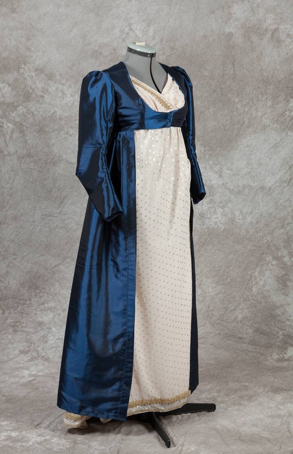 Open Robe Georgian Empire Dress 1795-1807, custom made Open Robe Georgian Empire Dress 1795-1807, custom made