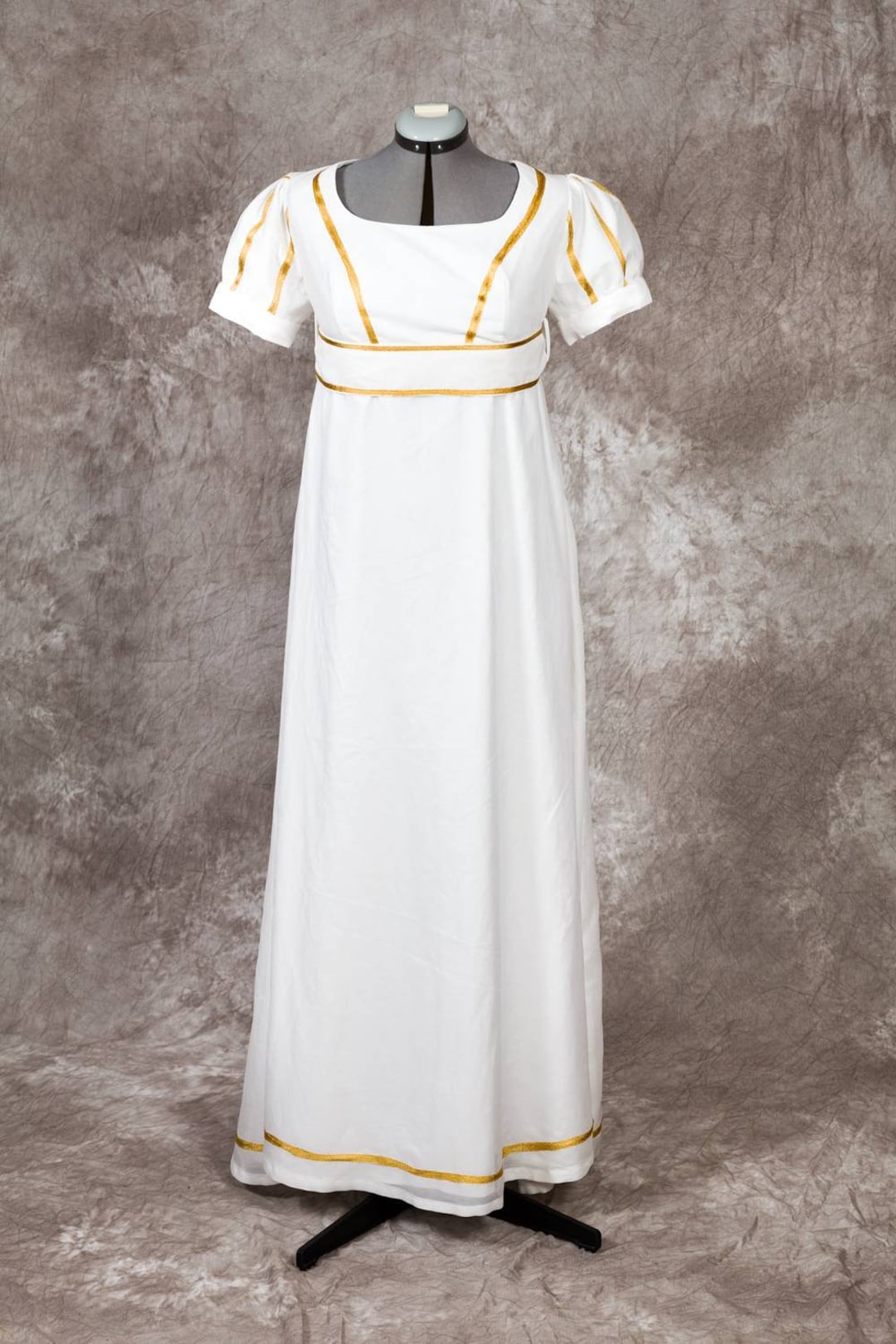 Regency Ballkleid Nach Bridgerton-Art – Empire-Taille, 100% Polyester, Für Kostümpartys