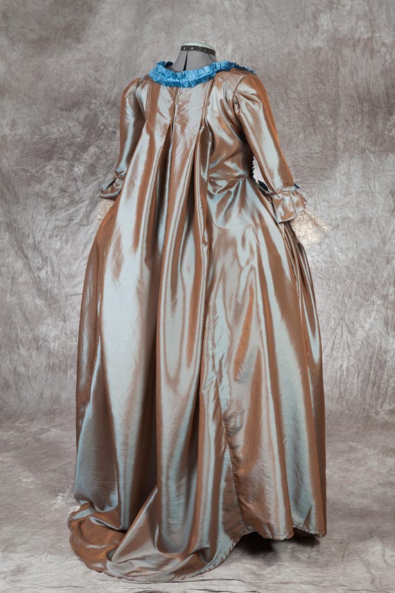 equipment francois silk dress 1874 Amde Franois, Blue silk afternoon dress