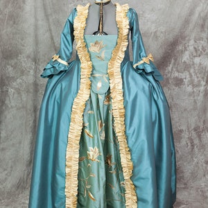Robe a la francaise Rokoko Kleid Saque Kleid Nach Größe