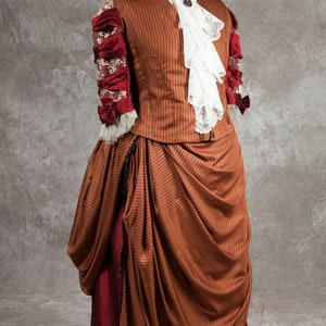 Historical Victorian Ball Bustle Dress, custom sized